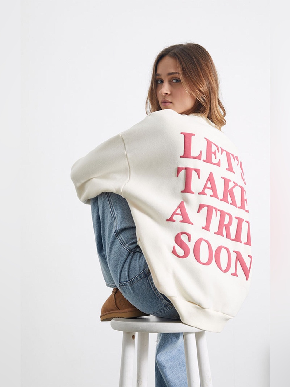 PacSun YLLW THE LABEL Let's Take A Trip Soon Crew Neck Sweatshirt